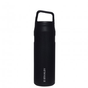 Black Glimmer Stanley IceFlow™ Bottle with Cap and Carry+ Lid | 24 OZ | KZGF75682