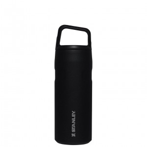 Black Glimmer Stanley IceFlow™ Bottle with Cap and Carry+ Lid | 16 OZ | FGHI31827