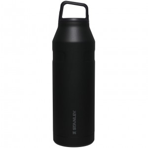 Black Stanley IceFlow™ Bottle with Cap and Carry+ Lid | 50 OZ | KRDJ35894