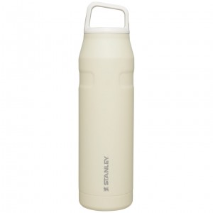 Cream Glimmer Stanley IceFlow™ Bottle with Cap and Carry+ Lid | 36 OZ | RCBX13092