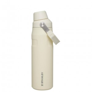 Cream Glimmer Stanley IceFlow Insulated Bottle with Fast Flow Lid | 24 OZ | DKYW37046