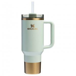 Gilded Celadon Stanley The Holiday Quencher H2.0 FlowState™ Tumbler | 40 OZ | HTEB19748