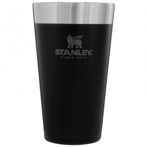 Matte Black Stanley Adventure Stacking Stainless Steel Beer Pint | 16oz Tumbler | YNHS83640