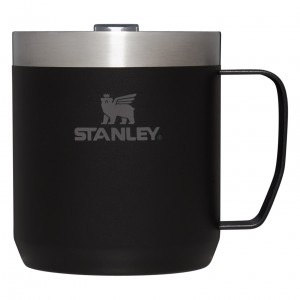 Matte Black Stanley Classic Legendary Camp Mug | 12 OZ | Travel Tumbler | QGRD54632