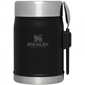 Matte Black Stanley Classic Legendary Insulated Food Jar + Spork | 14 OZ | PFHG50149