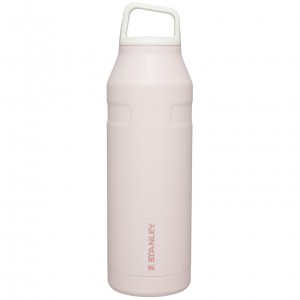 Rose Quartz Glimmer Stanley IceFlow™ Bottle with Cap and Carry+ Lid | 50 OZ | EKNJ07968