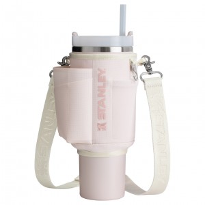 Rose Quartz Stanley The All Day 40 OZ Quencher Carry-All | DPOZ36954