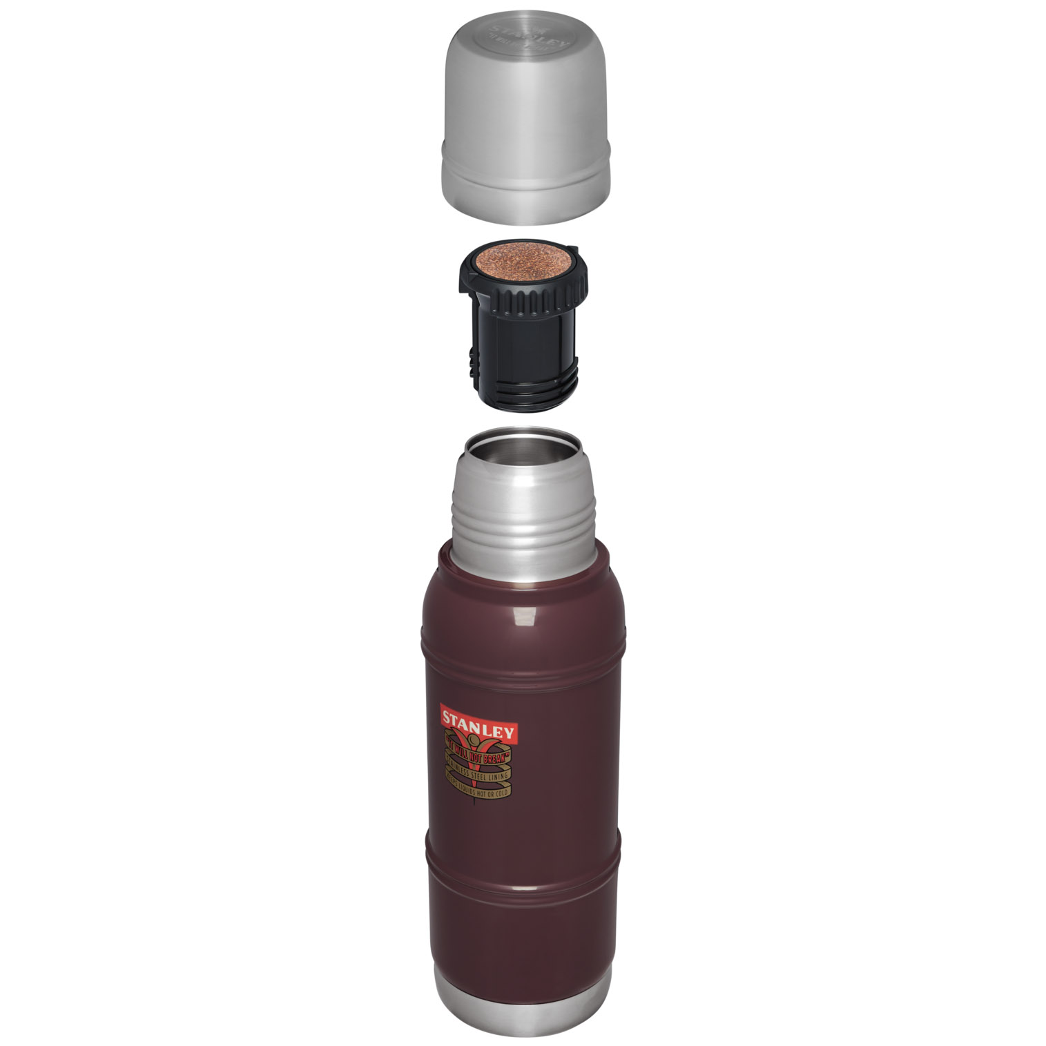 1940 Garnet Gloss Stanley The Milestones Thermal Bottle | 1.1 QT | Vacuum Sealed, Double Wall | PAET63054