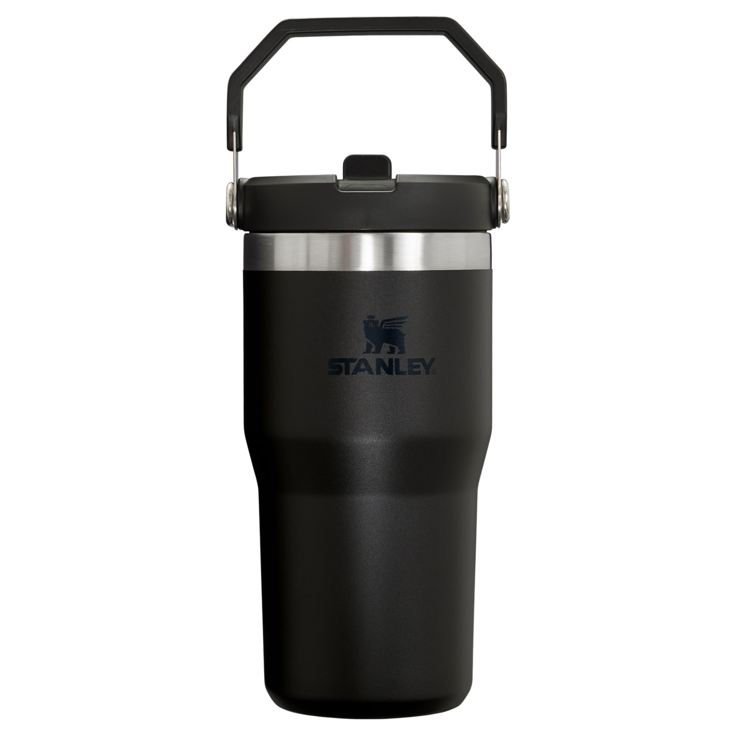 Black 2.0 Stanley The IceFlow Flip Straw Tumbler | 20 OZ | Insulated Water Bottle | PRNM48152