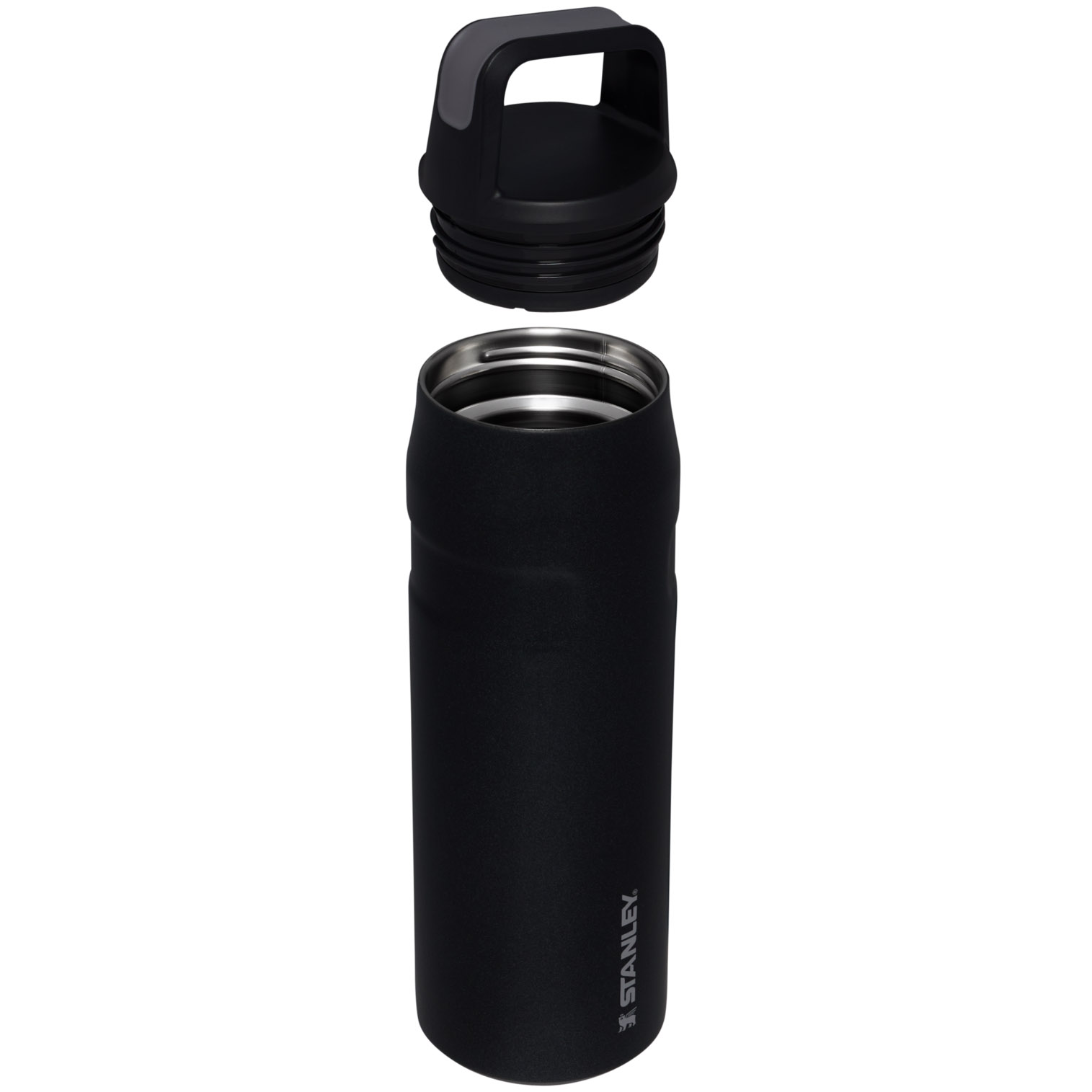 Black Glimmer Stanley IceFlow™ Bottle with Cap and Carry+ Lid | 24 OZ | KZGF75682