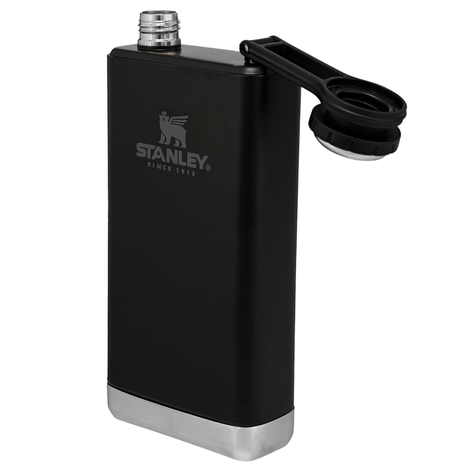 Black Stanley Adventure Pre-Party Hip Flask | 8 OZ | FPOX40691