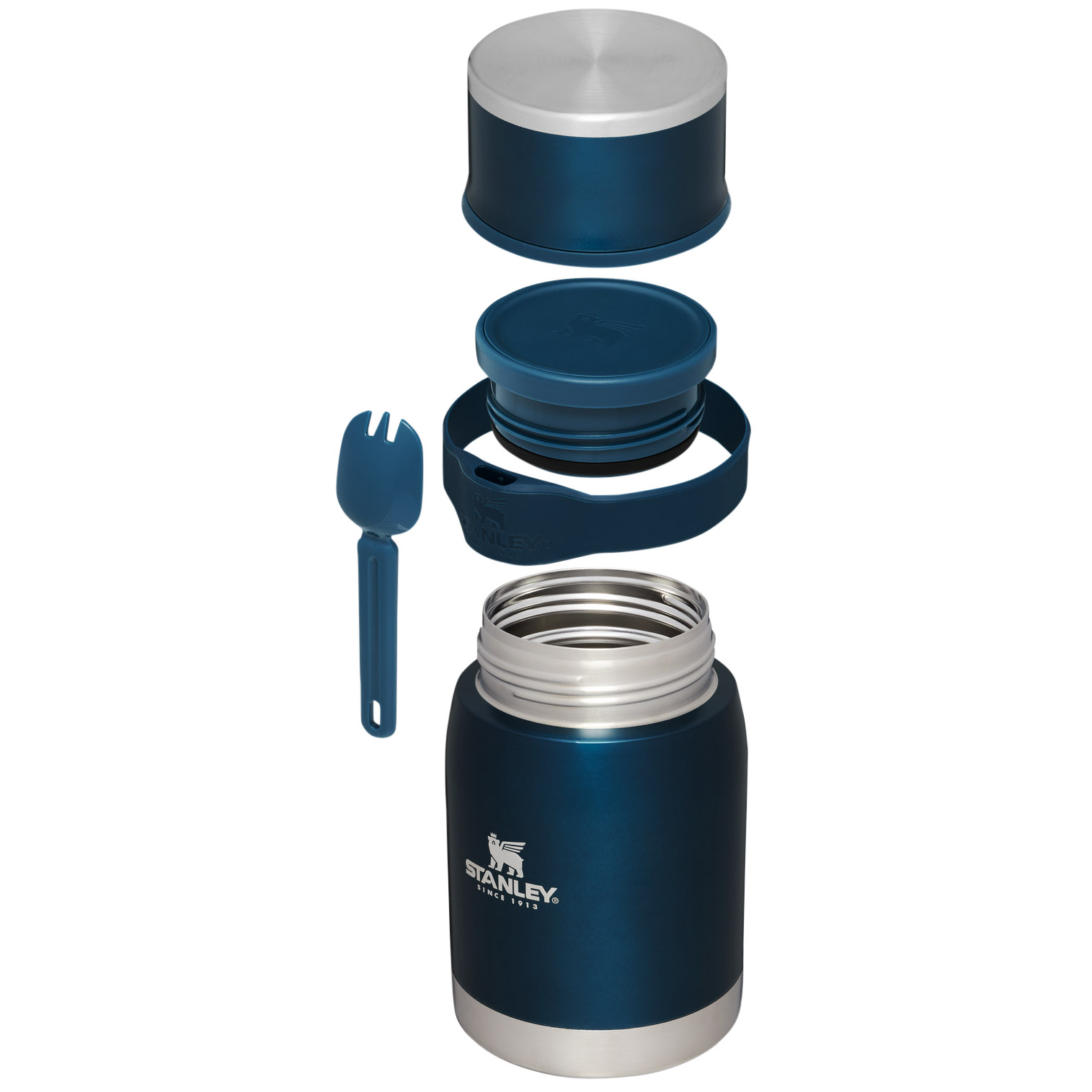 Blue Glow Stanley Adventure To-Go Food Jar + Spork | 24 OZ | MERF05943