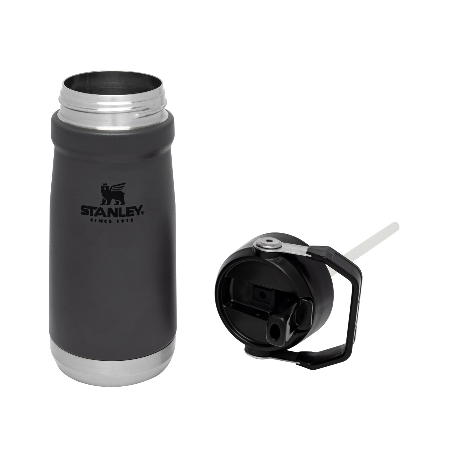 Charcoal Stanley The IceFlow Flip Straw Water Bottle | 17 OZ | Insulated Bottle | Stanl | FPIO05376