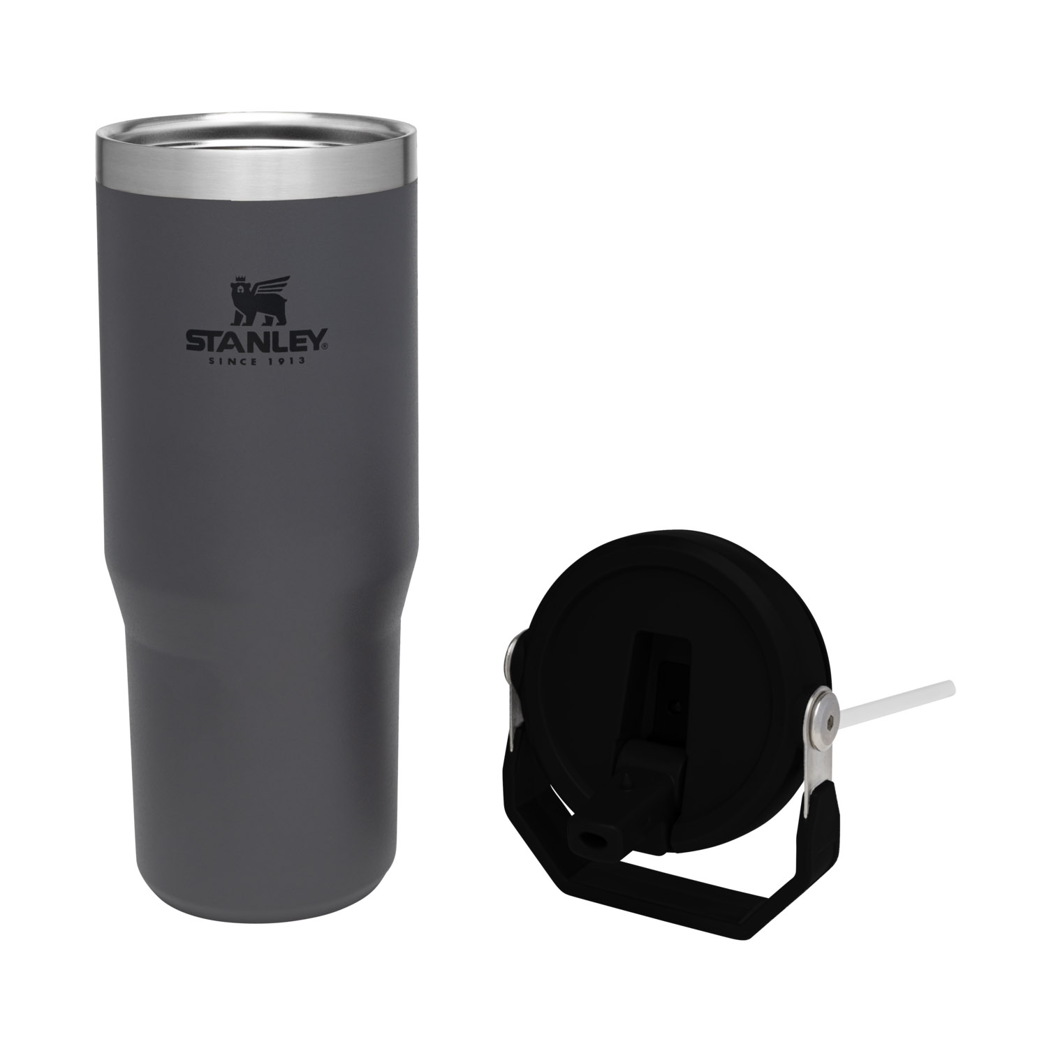 Charcoal Stanley The IceFlow Flip Straw Tumbler | 30 OZ | Insulated Water | QWRE81609