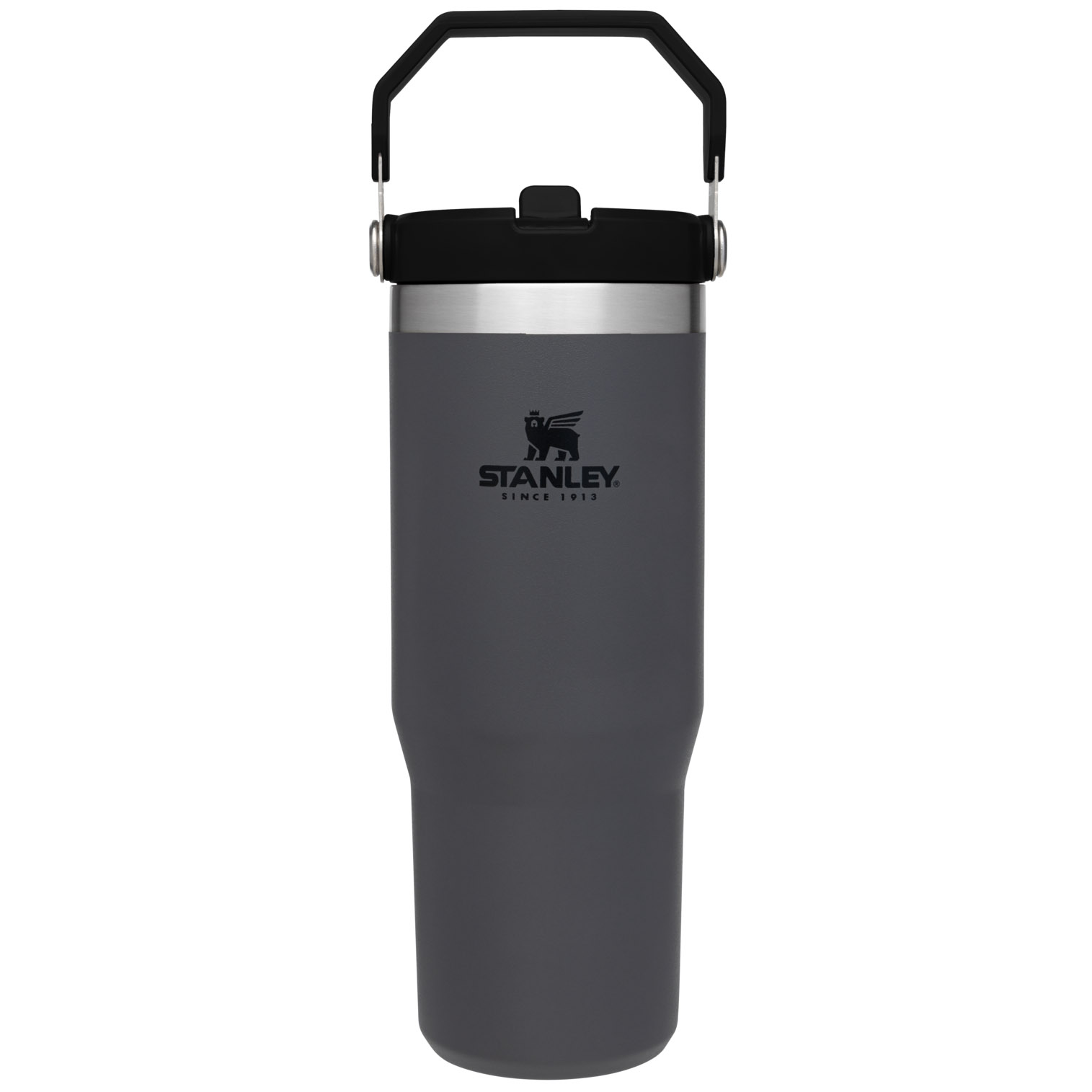 Charcoal Stanley The IceFlow Flip Straw Tumbler | 30 OZ | Insulated Water | QWRE81609