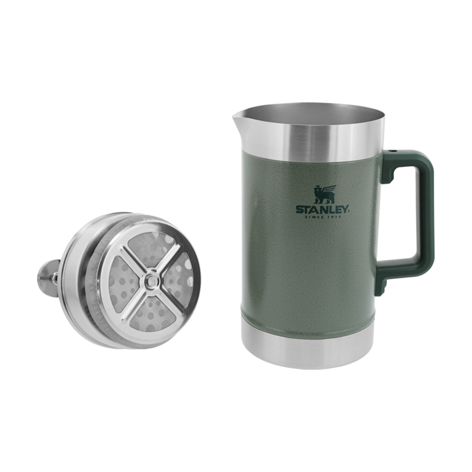 Hammertone Green Stanley Classic Stay Hot French Coffee Press | 48oz | ELFA97234