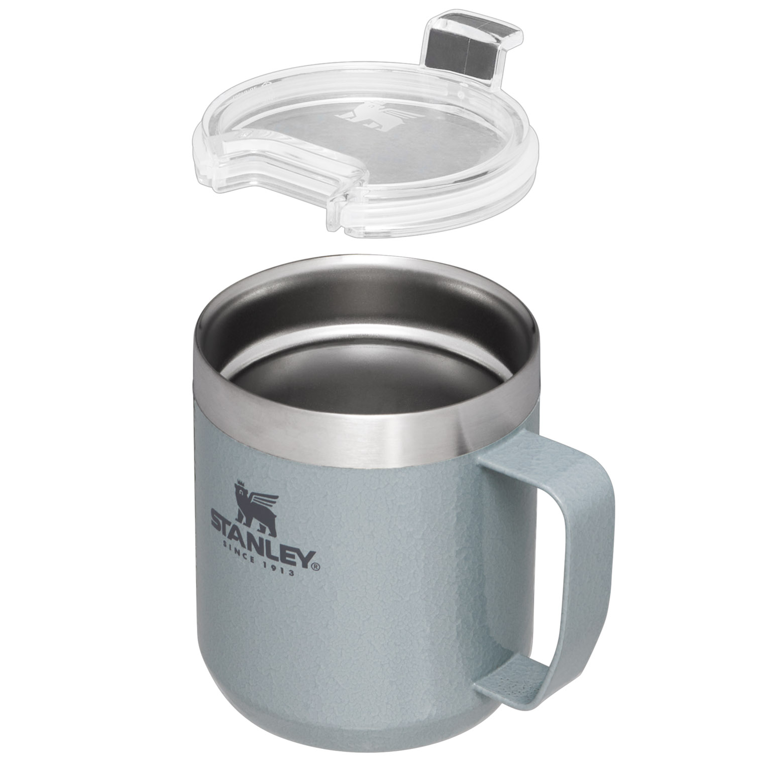 Hammertone Silver Stanley Classic Legendary Camp Mug | 12 OZ | Travel Tumbler | KWQE60219