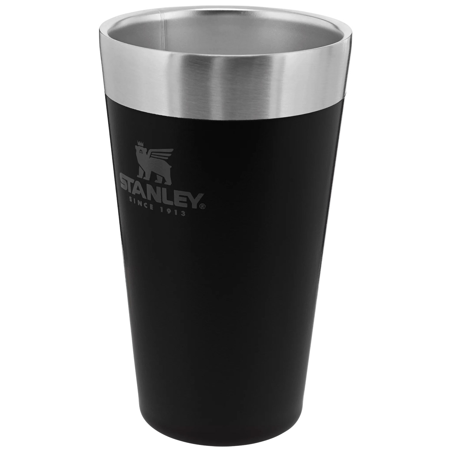 Matte Black Stanley Adventure Stacking Stainless Steel Beer Pint | 16oz Tumbler | DKJZ71549