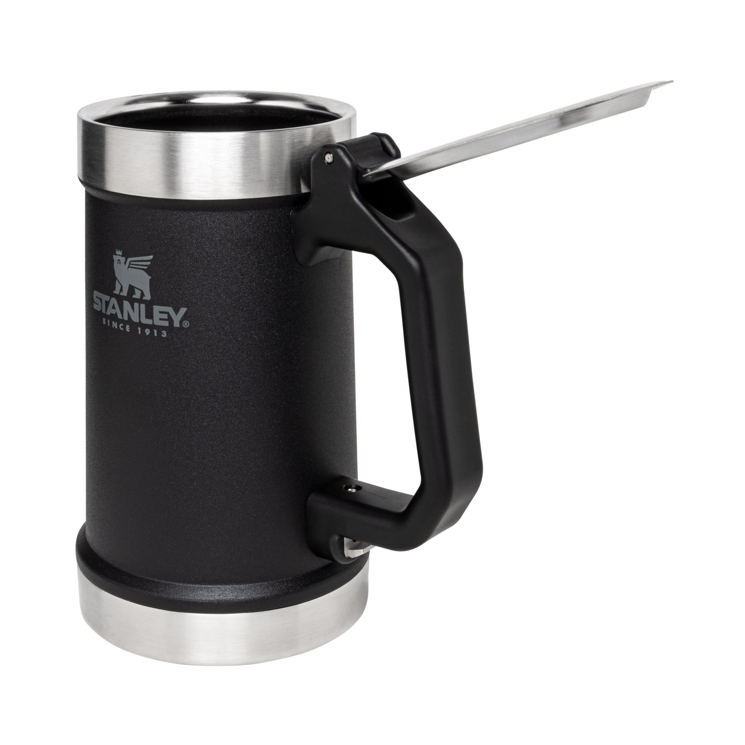 Matte Black Stanley Classic Bottle Opener Beer Stein | 24OZ Mug | PVCR52349