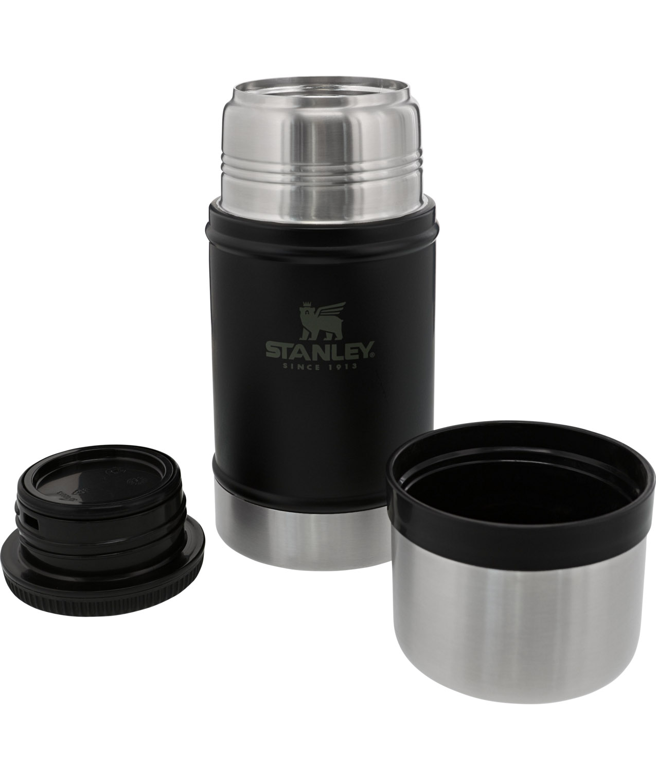 Matte Black Stanley Classic Legendary Insulated Food Jar + Storage | 24oz | CQXT34961