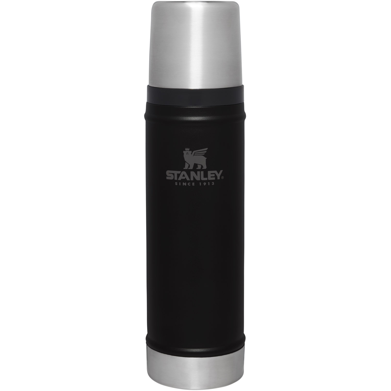 Matte Black Stanley Classic Legendary Vacuum Insulated Water Bottle | 20 oz | KDNQ03691