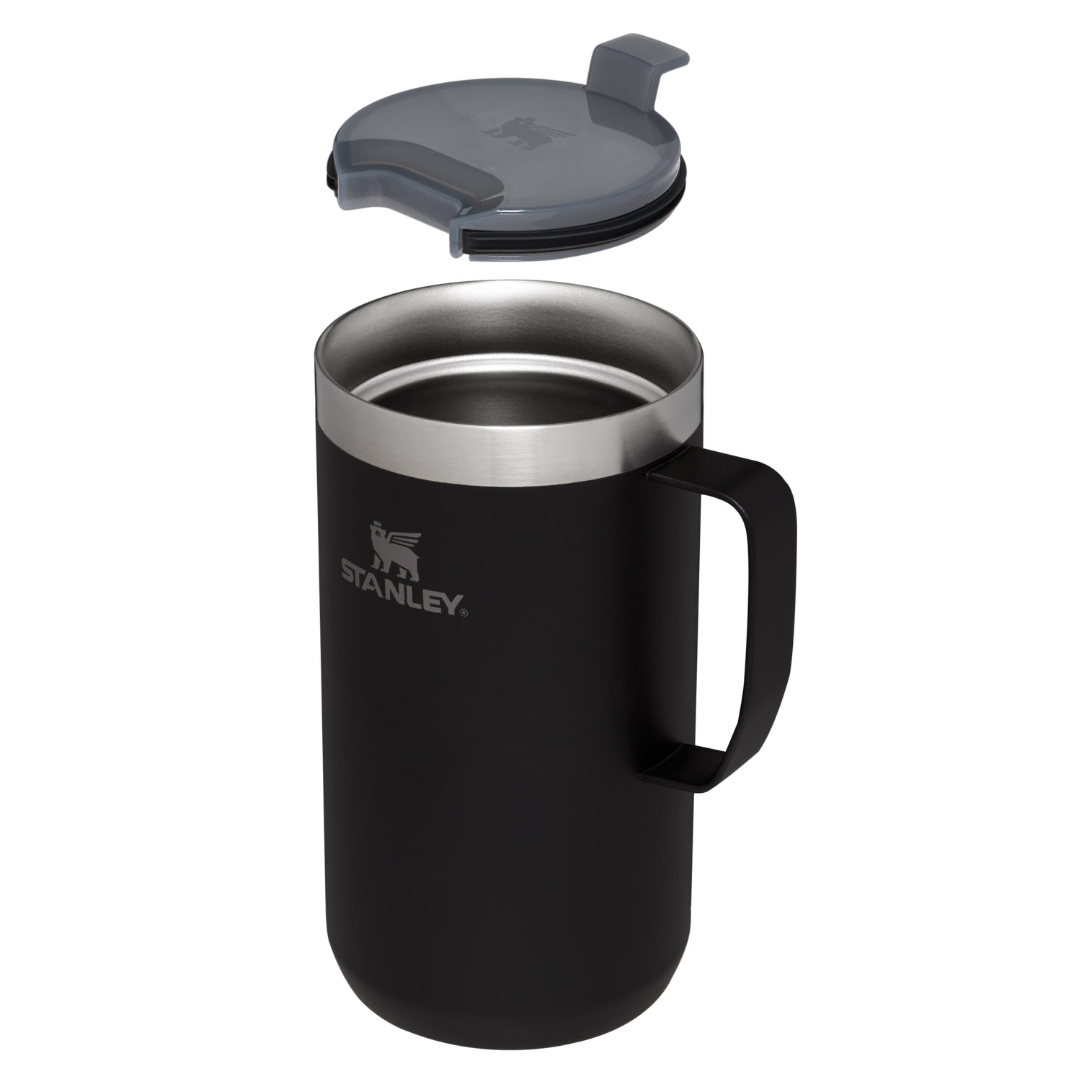 Matte Black Stanley The Stay-Hot Camp Mug | 24 OZ | XZFC57130